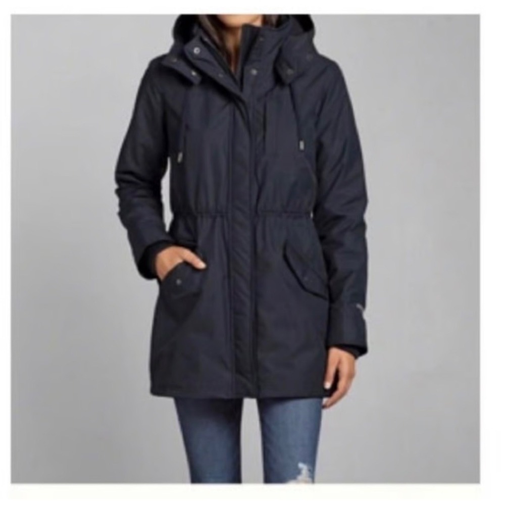 Abercrombie & Fitch All Season Weather Warrior Parka Jacket M Black Utility